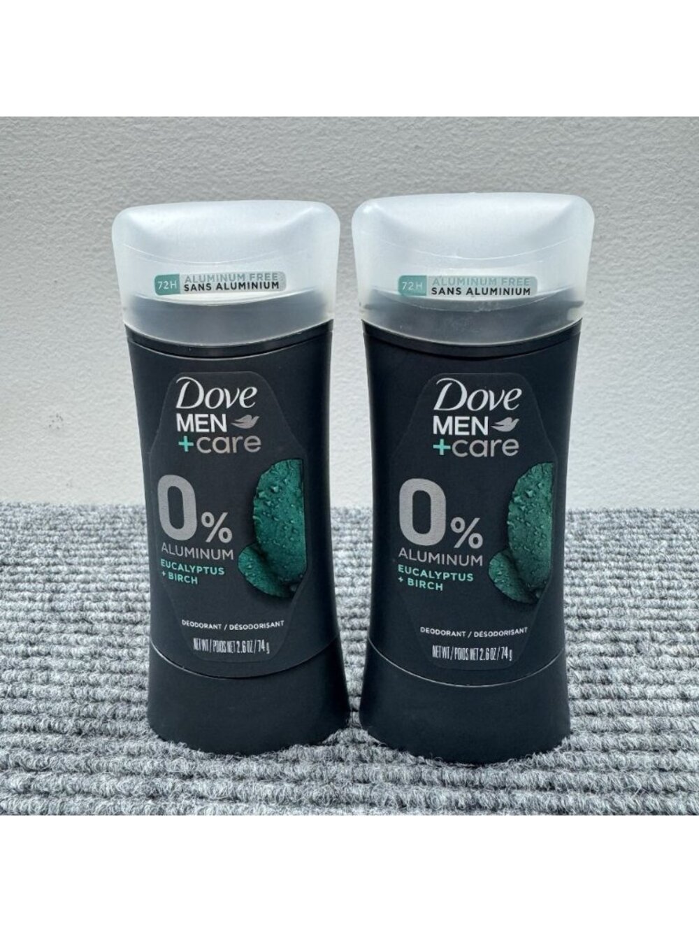 2 Pack Dove Men+Care Deodorant Eucalyptus Birch Stick Lot Of 2 Aluminum Free NEW
